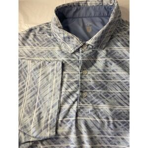 Hickey Freeman Blue Design‎ Striped Golf/Activewear Polo-Size XL-Lightweight